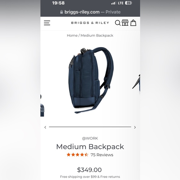 Briggs & Riley Medium @work Backpack - Picture 10 of 11